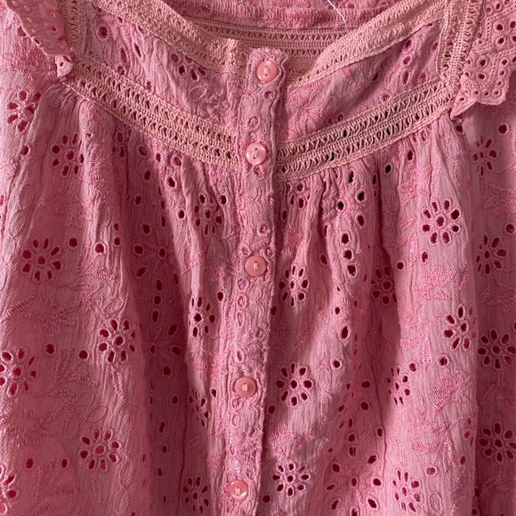 Lucky Brand Pink Embroidered Eyelet Lace Tank - Picture 11 of 12